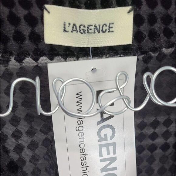 L'AGENCE Black Wrap Sheer Blouse Size Small‎ - Picture 4 of 7